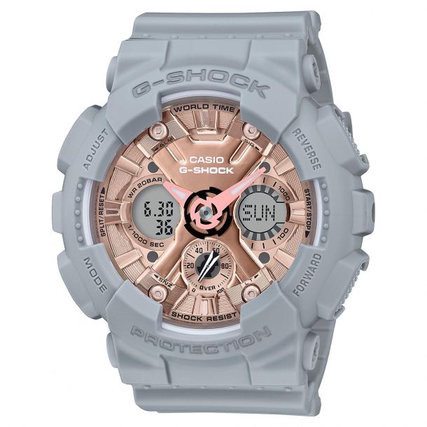Ladies Casio G Shock S Series Grey Resin Watch GMAS120MF 8A