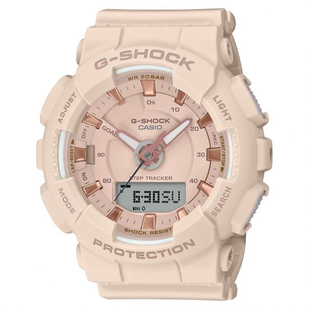 Ladies Casio G Shock S Series Pink Resin Watch GMAS130PA 4A