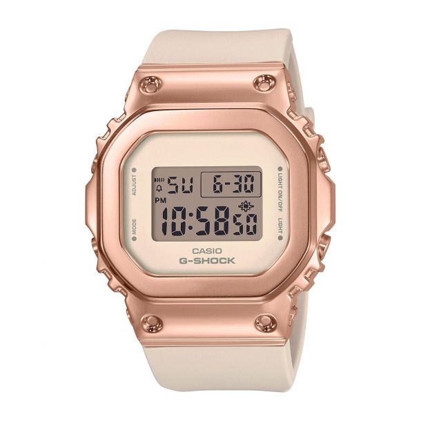 Ladies' Casio G-Shock S Series Pink Resin Strap Watch with Black Dial  (Model: GMAS140-4A)