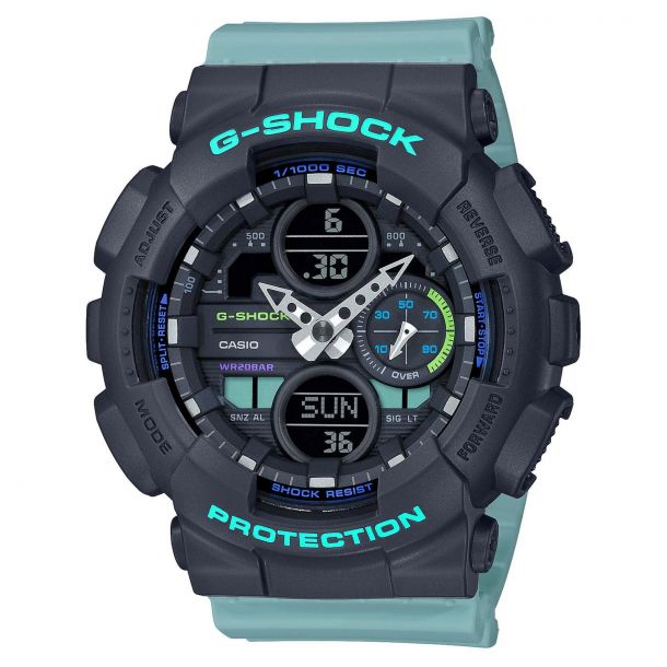 Ladies Casio G Shock S Series Blue Resin Band Watch GMAS140 2A REEDS Jewelers