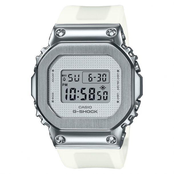 Ladies Casio G Shock White Semi Transparent Resin Watch GMS5600SK 7