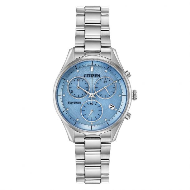 Ladies Citizen Chandler Chronograph Blue Watch FB1440 57L