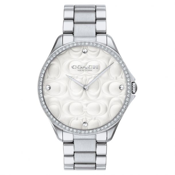 Ladies COACH Astor Signature C Dial Stainless Steel 38mm Watch 14503066