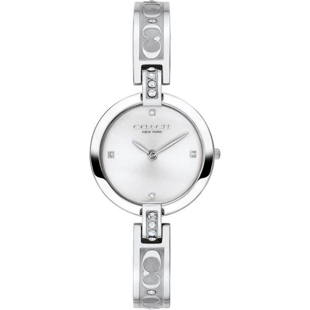 Ladies COACH Chrystie Mother of Pearl Dial Stainless Steel Bracelet Watch 14503316
