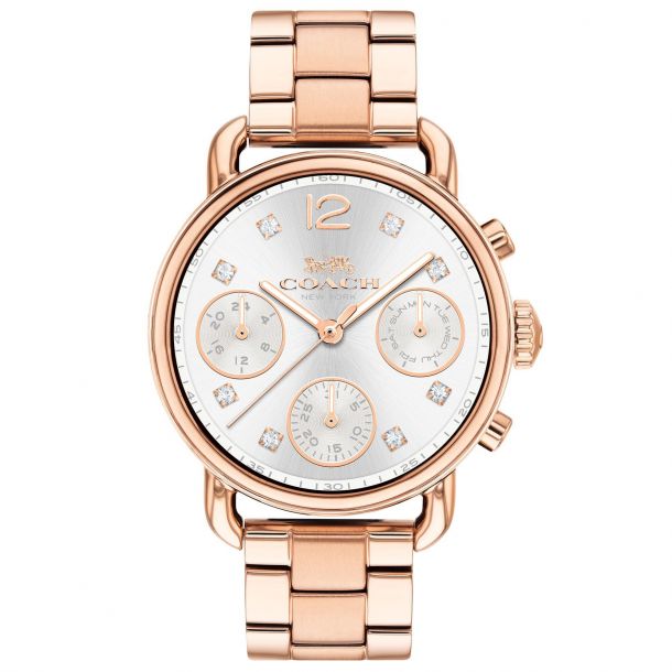 Ladies' COACH Delancey Sport Chronograph Rose Gold-Tone Stainless Steel  Watch 14502944