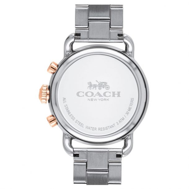 Ladies COACH Delancey Sport Chronograph Two Tone Stainless Steel Watch 14502946 REEDS Jewelers