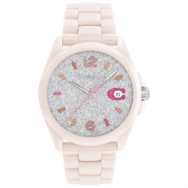 Pink coach watch cheap