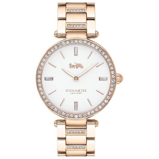Ladies COACH Park Rose Gold Tone Bracelet Watch 14503094