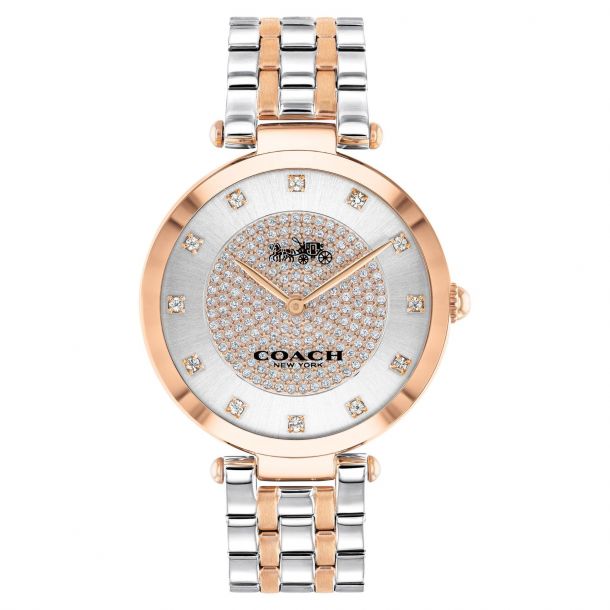 Ladies COACH Park Two Tone Crystal Watch 14503644