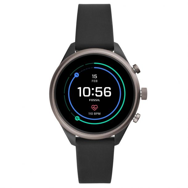 Ladies Fossil Sport Smartwatch in Black Silicone FTW6024