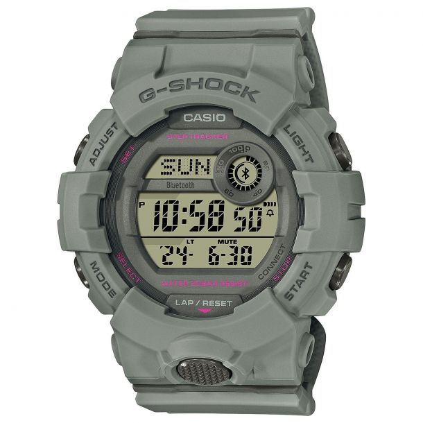 Ladies G Shock G Squad S Series Digital Pastel Grey Resin Connected Watch GMDB800SU 8