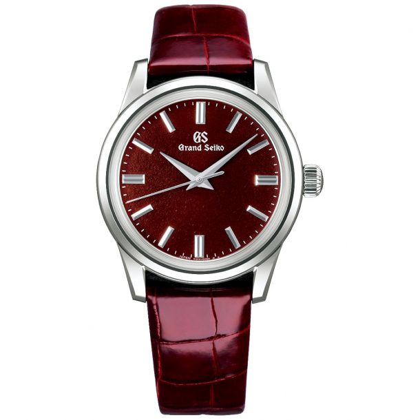 Ladies' Grand Seiko Elegance Watch | Burgundy Dial | Leather Strap |  SBGW287 | REEDS Jewelers