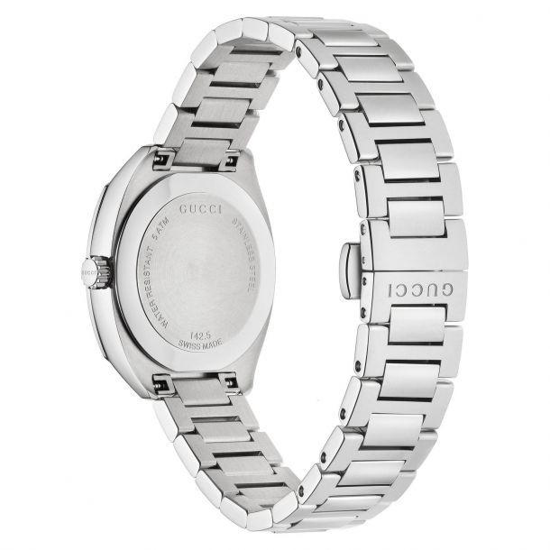 Ladies Gucci GG2570 Silver Tone Diamond Dial and Diamond Bezel Watch YA142505 REEDS Jewelers