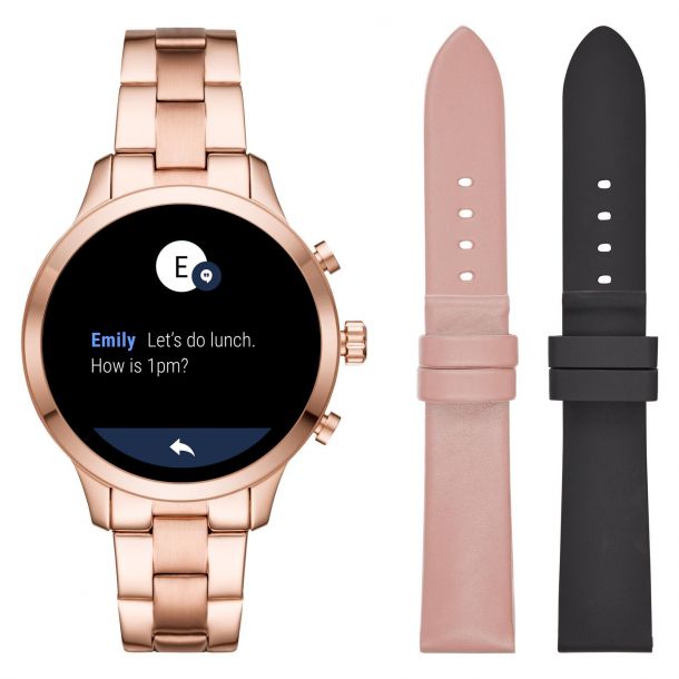 Ladies Michael Kors Access Runway Touchscreen Rose Gold Tone Smartwatch Gift Set MKT5054