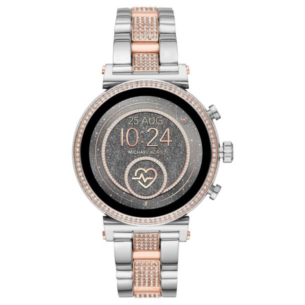 Michael kors access sofie silvertone touchscreen smart 2025 watch