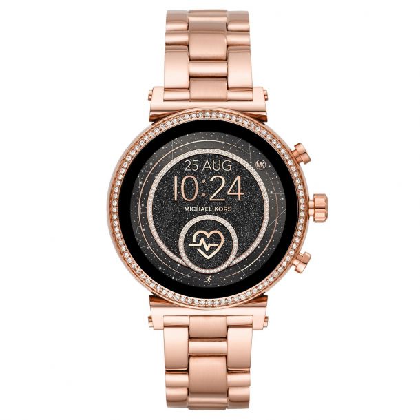 Ladies' Kors Access Sofie Heart Rate Rose Gold-Tone MKT5063 | REEDS