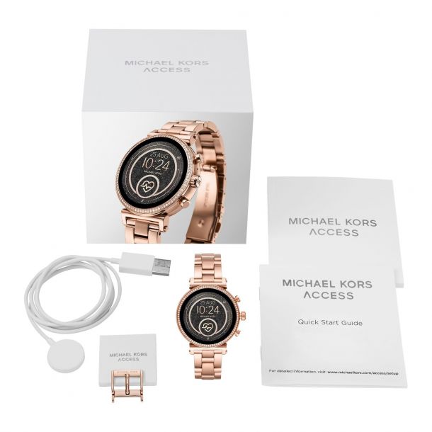 Michael kors access sofie heart sales rate rose gold tone ladies smartwatch