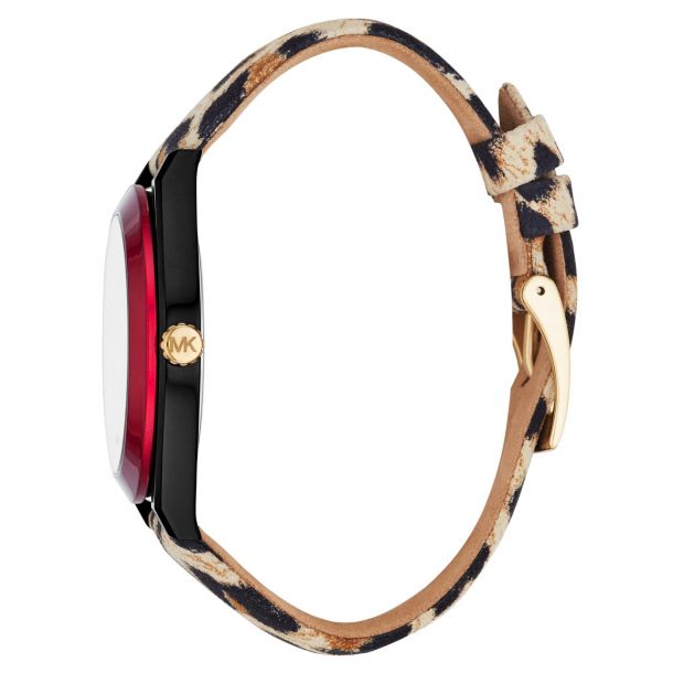 Michael kors women's channing animal hotsell print leather strap watch 40mm