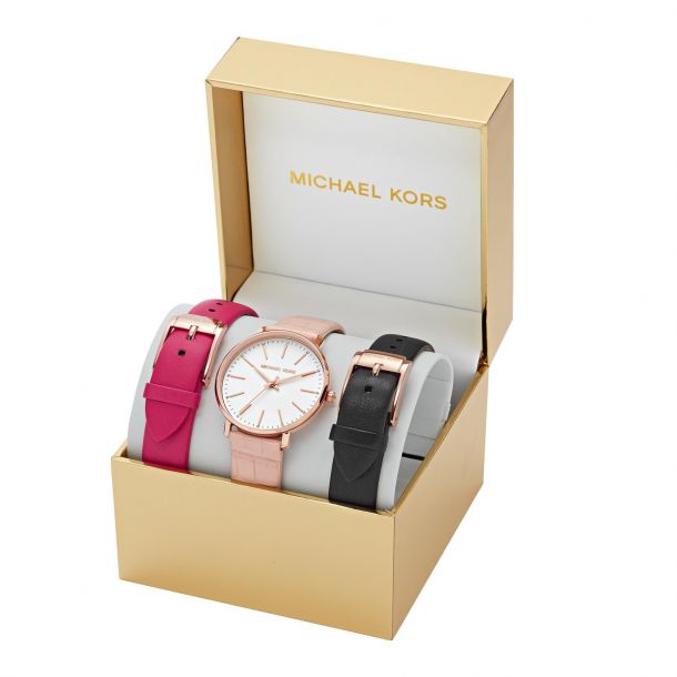 Ladies Michael Kors Pyper Multi Color Leather Watch and Strap Gift Set MK2775 REEDS Jewelers