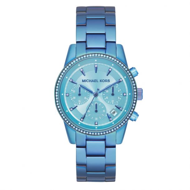 Michael kors watch women blue best sale