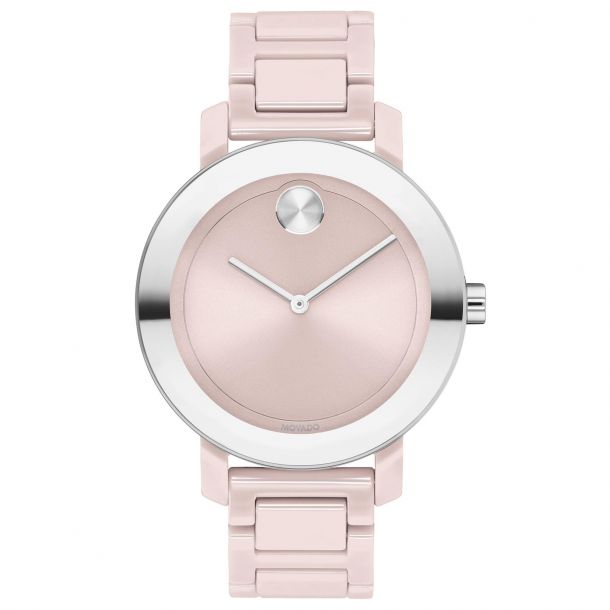 Movado pink ceramic discount