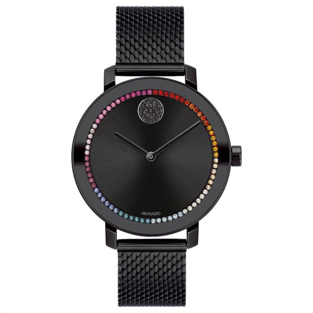 Movado bold women's watch black sales