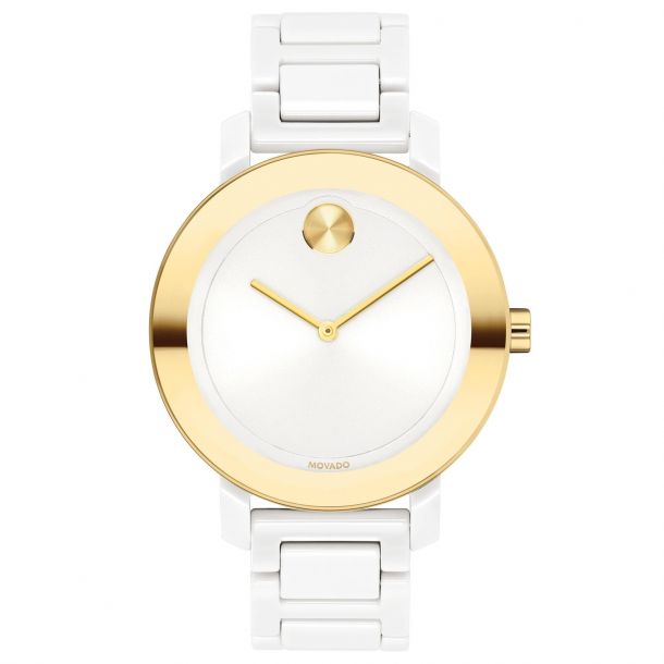 Movado women's shop white watch