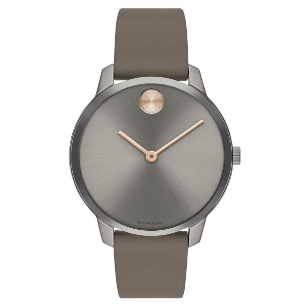 Ladies Movado BOLD Grey Stainless Steel Watch 3600593 REEDS Jewelers