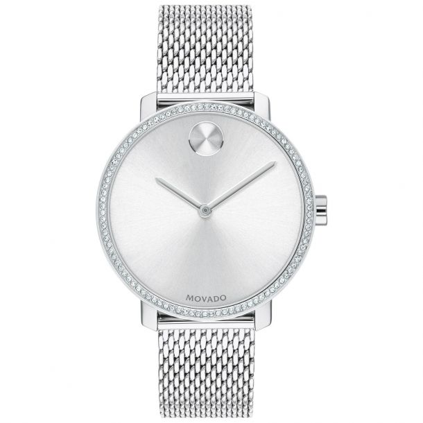 Movado watch store women's silver