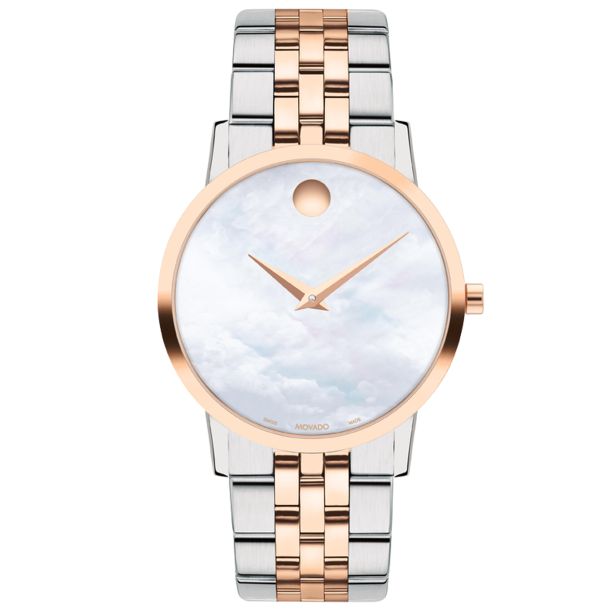 Movado Museum Classic Mother of Pearl Dial Two Tone Watch 33mm 0607629 REEDS Jewelers