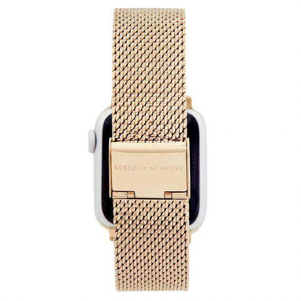 Rebecca minkoff gold apple watch band deals