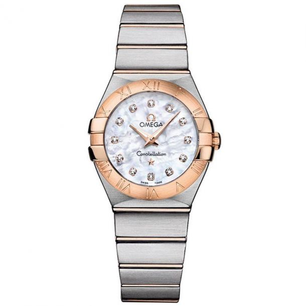 Ladies OMEGA Constellation Diamond Two Tone Watch O12320276055001