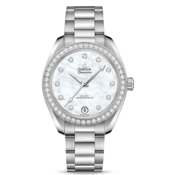 Ladies omega shop seamaster diamond bezel