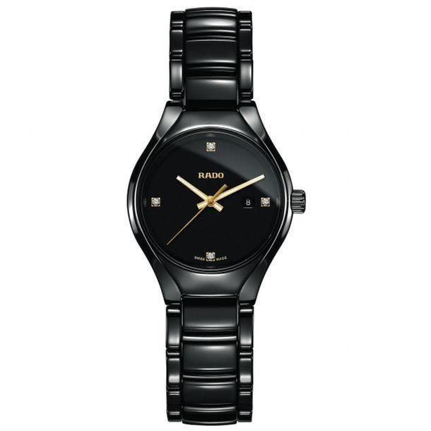 Ladies' Rado True Diamonds Black Watch R27059712 | REEDS Jewelers