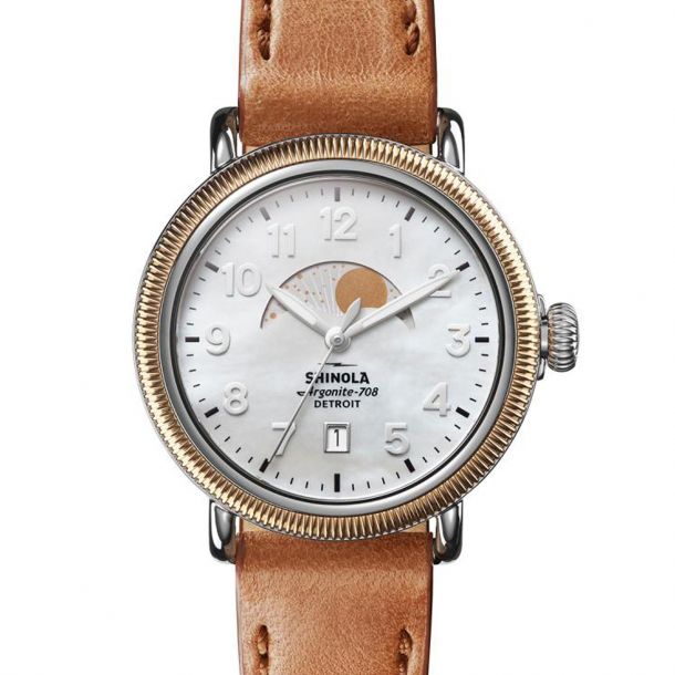 Ladies Shinola The Runwell Coin Edge Moon Phase Watch S0120109235