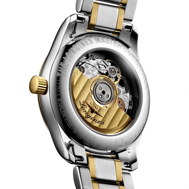 Ladies The Longines Master Collection 29mm Stainless Steel Gold Cap 200 Automatic Watch L22575777 REEDS Jewelers