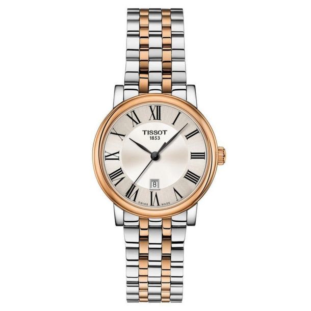 Tissot T Classic Carson Premium Rose Gold PVD Case and Two Tone Bracelet Watch 30mm T1222102203301