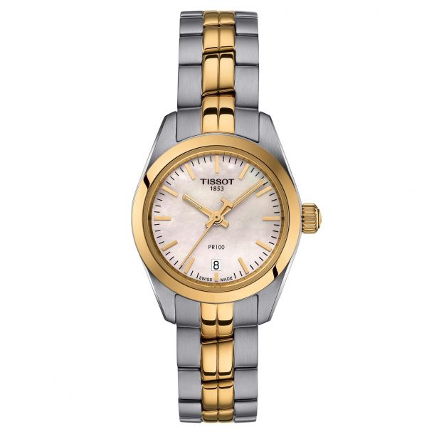 Tissot pr 100 lady gold best sale