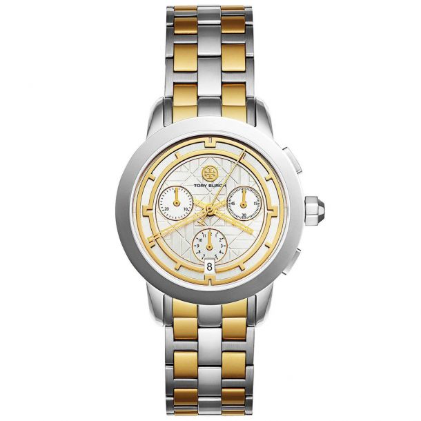 Ladies' Tory Burch Classic Chronograph Two-Tone Watch TBW1034 | REEDS  Jewelers