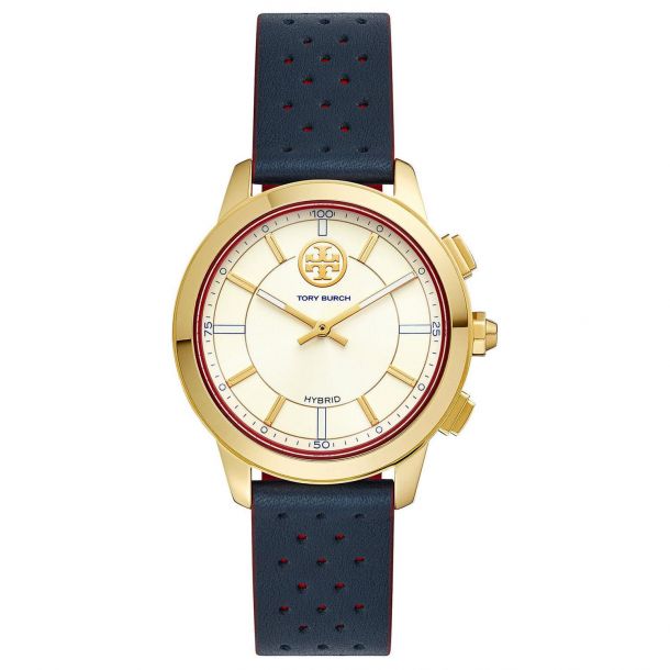Ladies' Tory Burch Hybrid ToryTrack Navy Leather Watch TBT1202 | REEDS  Jewelers