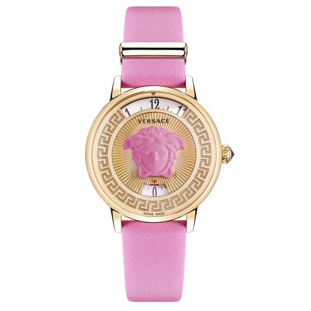 Versace Medusa Icon Pink Leather Strap Watch | 38mm  display picture 2