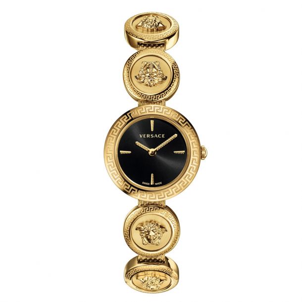 Black medusa stud icon bracelet watch online