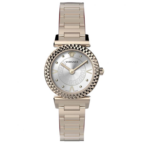 Ladies Versace Mini Vanity Rose Gold Plated Stainless Steel Watch VEAA00618