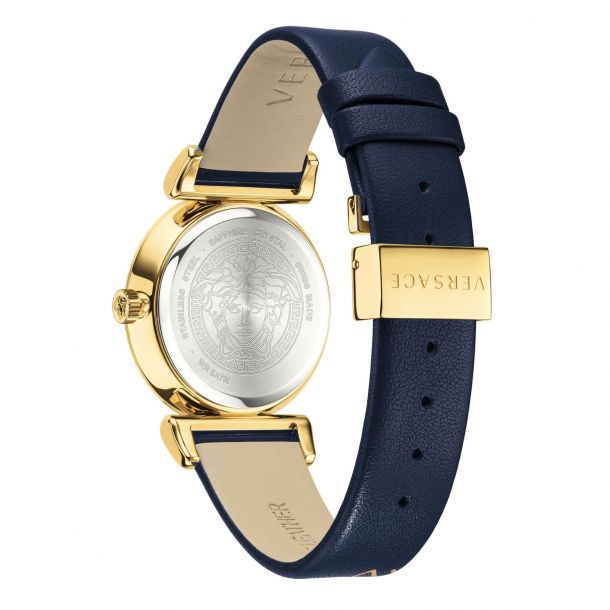 Ladies' Versace V- Motif Vintage Logo Navy Blue Watch VERE00218