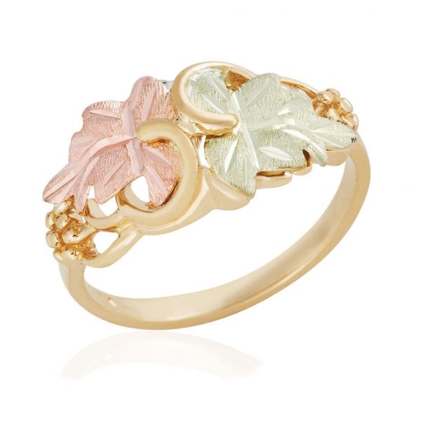 Landstrom s Black Hills Gold Grape Leaf Ring