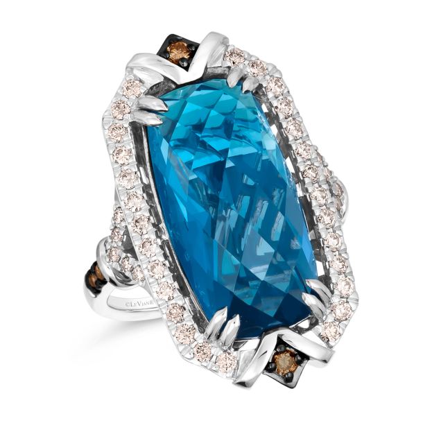Deep sea cheap blue topaz ring