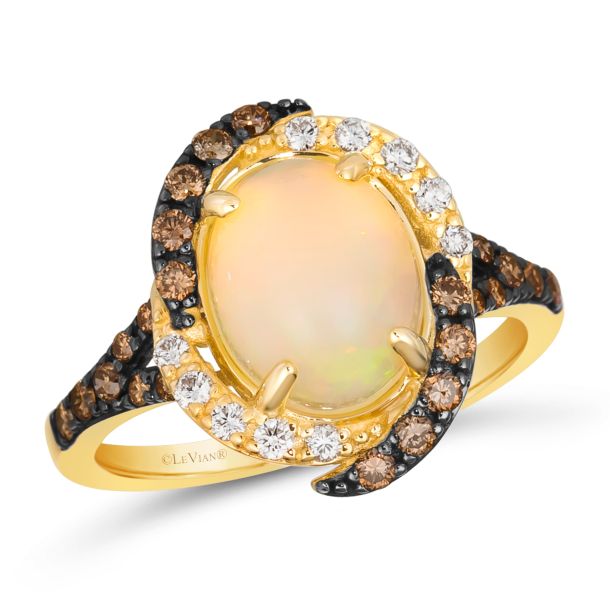 Le Vian Neopolitan Opal 3 8ctw Chocolate Diamonds and Vanilla
