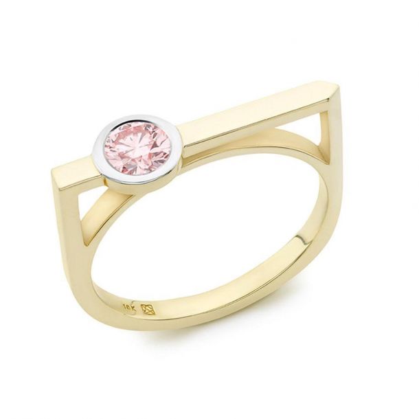 Lightbox Pink Lab Grown Diamond Linear Ring 3 8ct