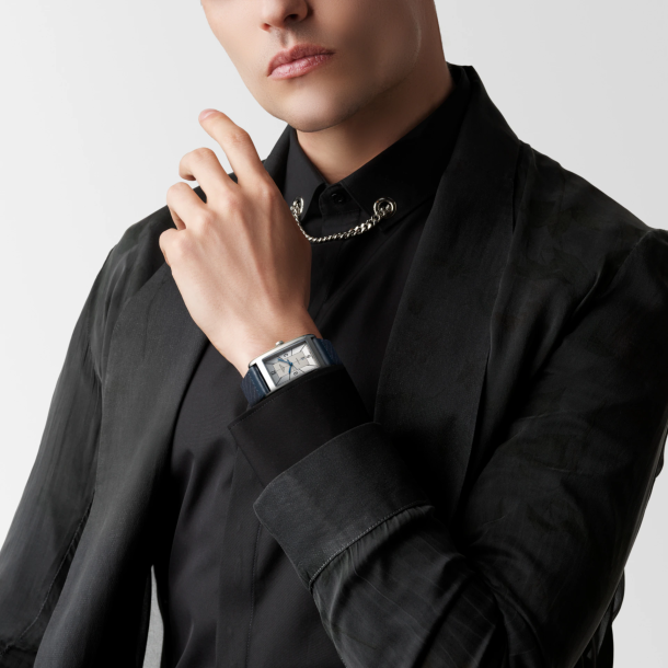 Longines DolceVita Silver Dial and Blue Leather Strap Watch | 27.7