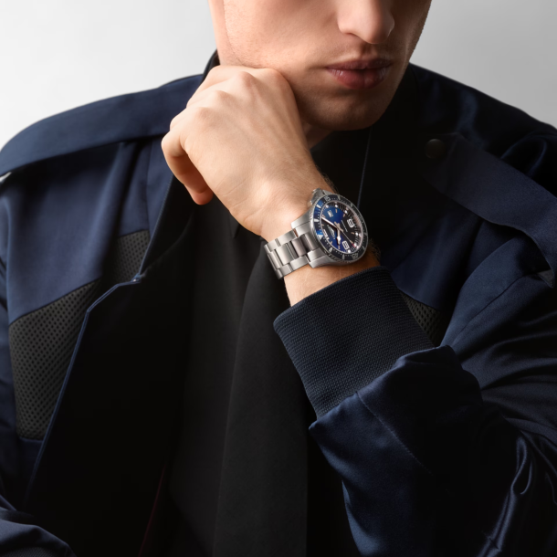 longines hydroconquest blue dial men's watch l37404966